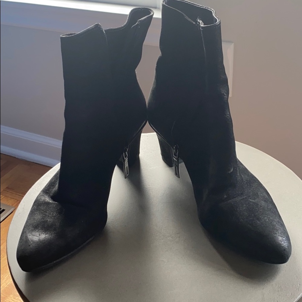 Prada Black Suede Booties